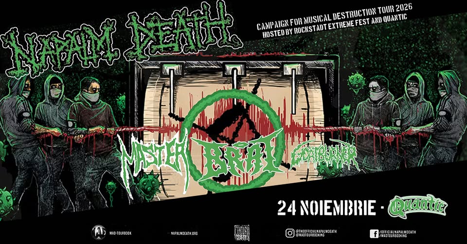 NAPALM DEATH, Master, Brat, Goatburner – 24.11 – Quantic
