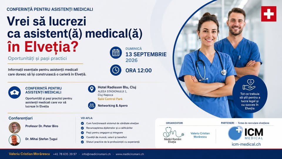 Conferinta pentru asistenti medicali – Oportunitati de angajare in Elvetia
