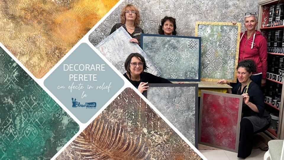 Decorare pereți cu efecte în relief