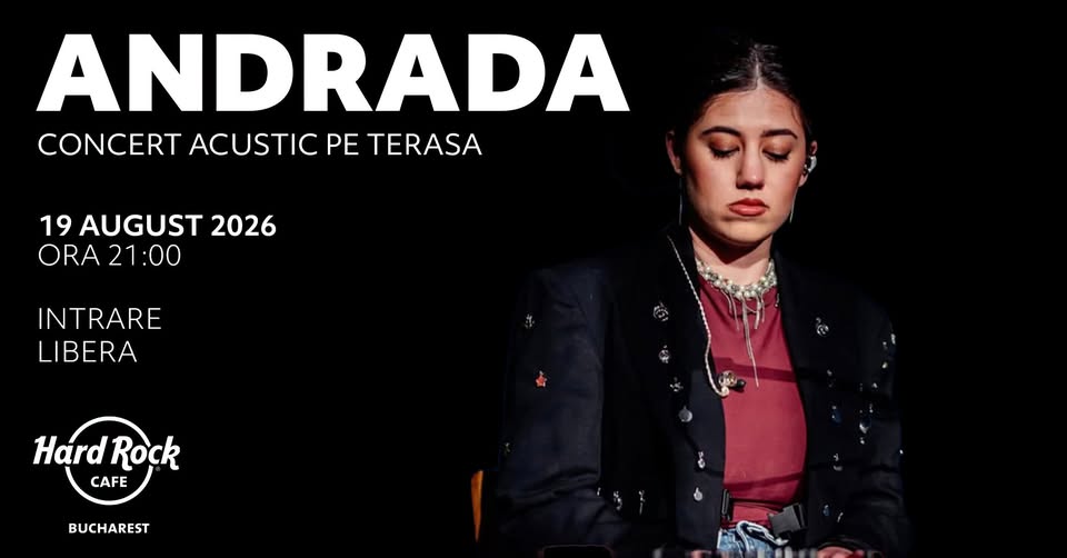 Concert ANDRADA pe terasă I Intrare liberă I 19 august
