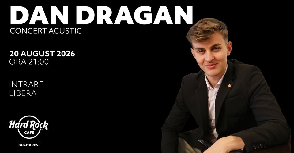 🎸 Concert acustic Dan Drăgan pe terasă I Intrare liberă I 20 august