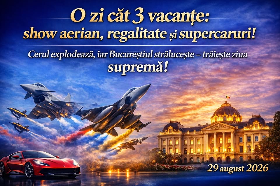👑 O zi cât 3 vacanțe: show aerian, regalitate și supercaruri!