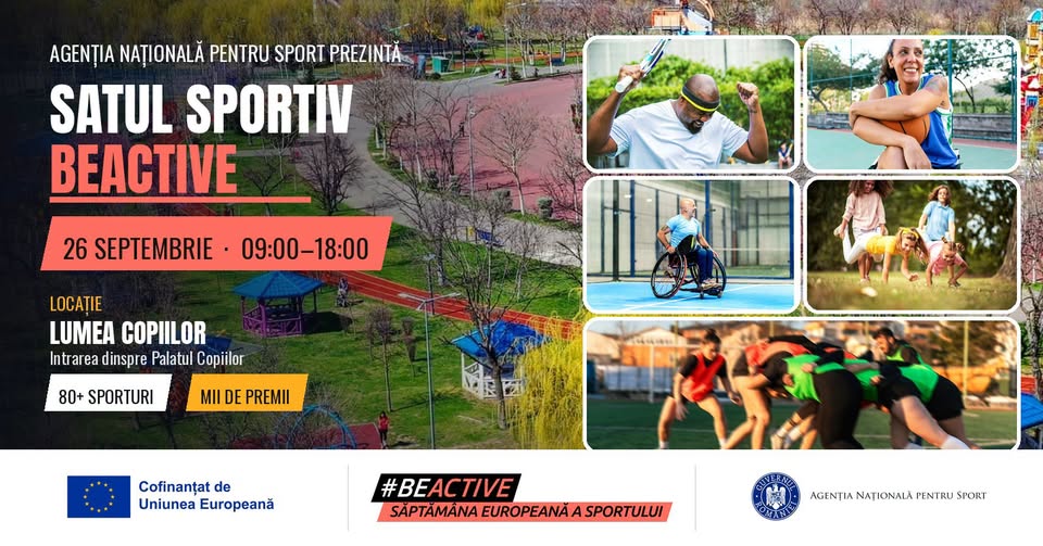 SATUL SPORTIV #BeActive – ediția pe care nu vrei să o ratezi! 🏃‍♀️🏃‍♂️