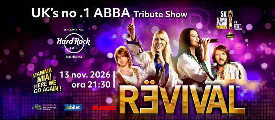 💃 „Mamma Mia, Here We Go Again!” – UK’s No. 1 ABBA Tribute Show ajunge la București! 💃