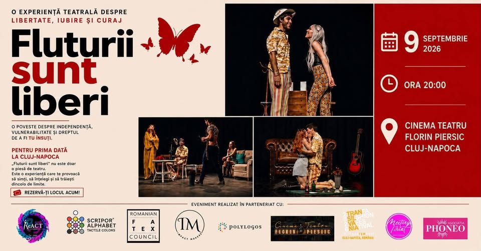 Fluturii sunt liberi | 9 septembrie | Cinema Teatru Florin Piersic | Cluj-Napoca