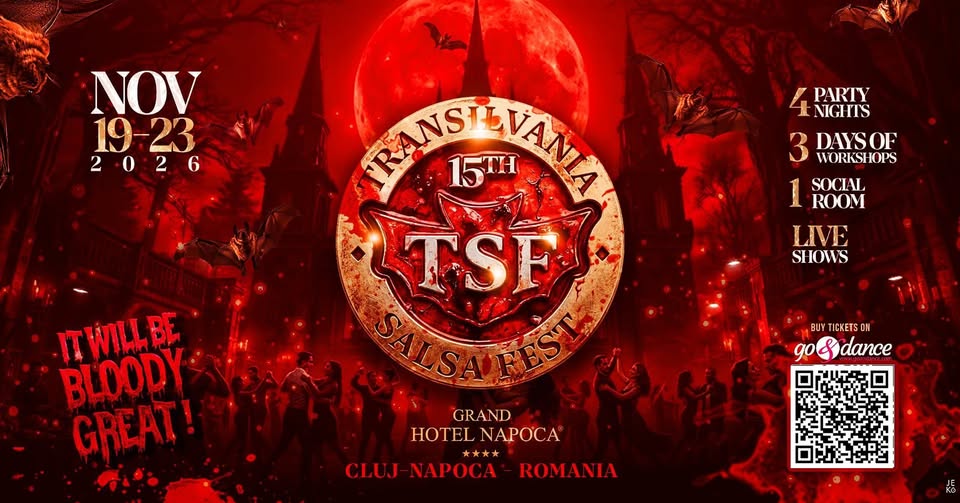 15th Transilvania Salsa Fest, 19-23 Nov 2026, Cluj-Napoca, Romania☆☆☆