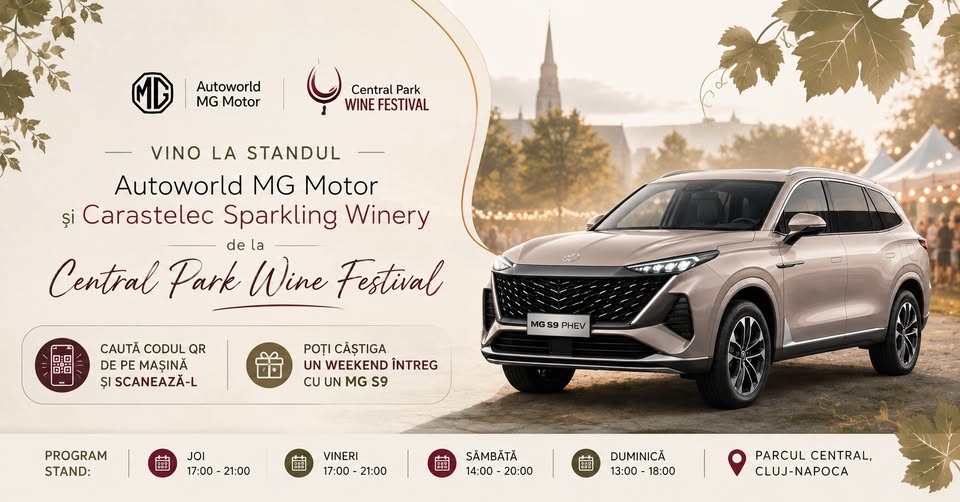 Câștigă un weekend cu MG S9 | Central Park Wine Festival