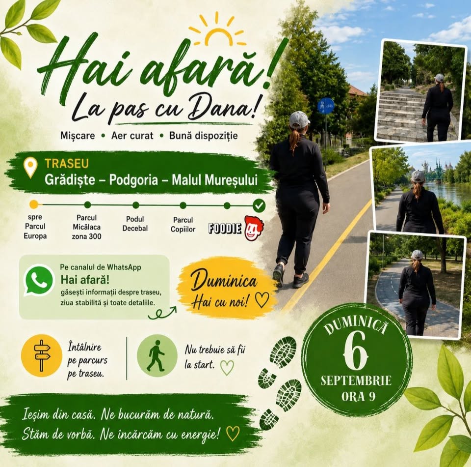 Hai afară! La pas cu Dana prin Arad.
